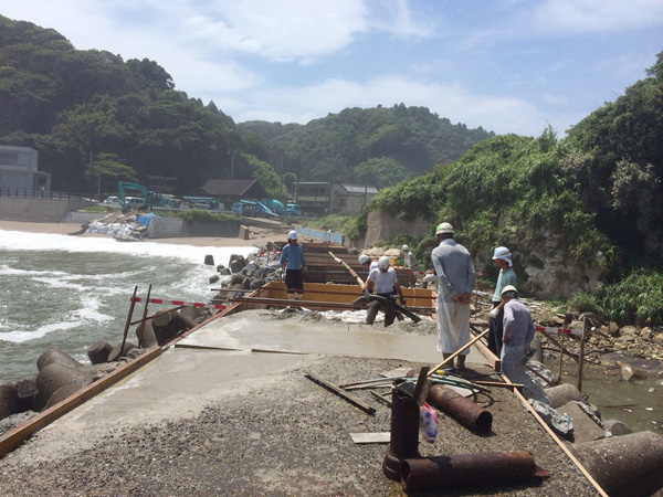 いすみ市大原町　防波堤改修工事