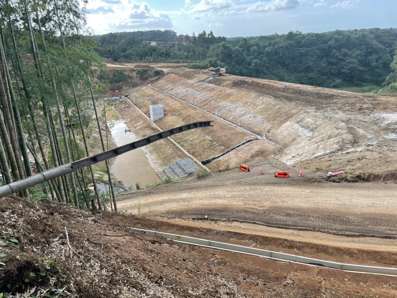木更津市下郡 太陽光発電所にてタコムマットの打設1工区、2工区、3工区