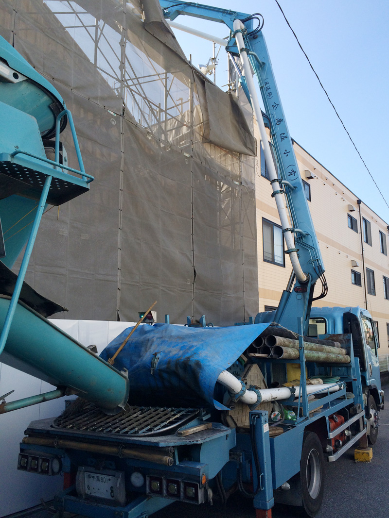 旭町クリニック新築　躯体打設工事