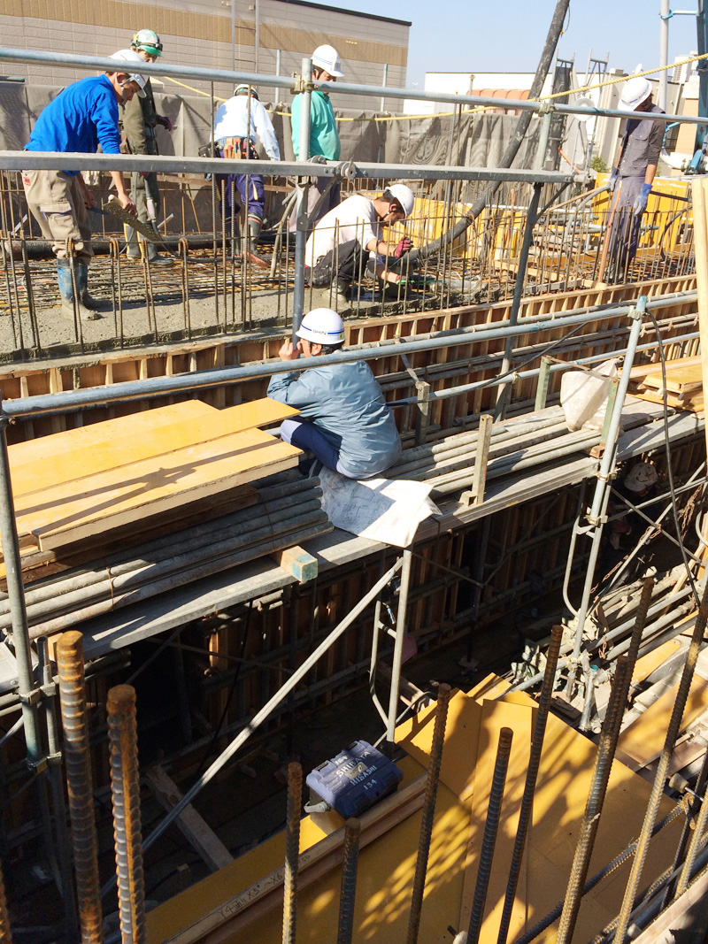 旭町クリニック新築　躯体打設工事
